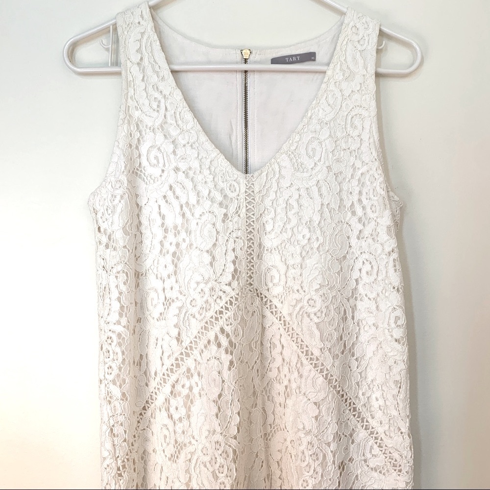 🚨SOLD Tart Off-white Lace Dress EUC